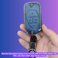 Vinfast E34, VF E34, VF8, 9 electric car key case VFE34, VF8, VF9... 100% genuine leather, 2 years
