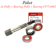 (Hemat) Paket 4 Produk As Pully Genio KOJ + Lahar 6204 + Bearing 6002 Kuningan + Bering Puly Belakan