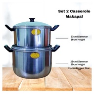 Kaserola Set Casserole Makapal Aluminum Heavy Duty