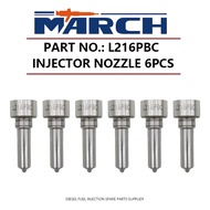 6pcs Diesel Fuel Injector Nozzle Tip L216PBC for Volvo FH13 FM13 FH16 FM16 D13A D13D EC360 21371672