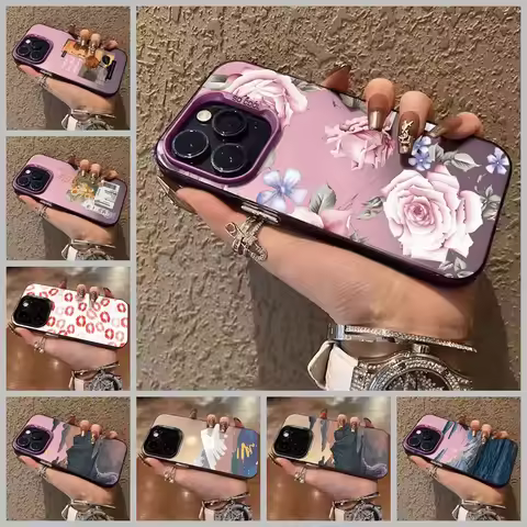 Case For Vivo V30 Lite 4G V30E V40SE V29E 5G Matte Laser Color IMD Shockproof Phone Cover For Vivo V