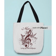Music Canvas Tote Bag is my second language