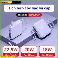 ֎Pin sạc dự phòng REMAX RPP-276 15000mAh QC+PD 18W(Tím)(420g) Bảo hành 12 tháng