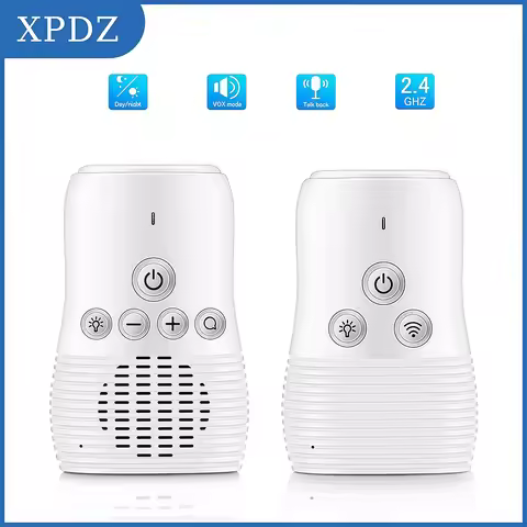 2.4GHz Wireless Baby Monitor Home Audio Small Portable Babyphone Monitor Two-way Audio Function Inte