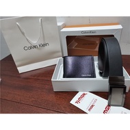 【New Style】High Quality Men Belt 2022Calvin Klein High Quality Men Leather Belt + Wallet Gift Box Pa