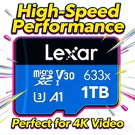 Dashcam Phone Lexar 633x 16 32 64 128 GB 256 512 1TB Memory SD Card TF Micro CCTV Mini