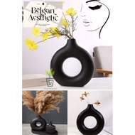 Nordic vase/aesthetic vase/flower vase/scandinavian vase/black vase/black vase/minimalist vase