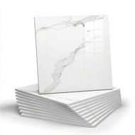 10pcs 0.9m2 White Ceramic Tile & Marble Sticker, Waterproof & Moisture Proof Aluminium Plastic Board