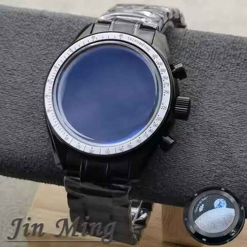 High Quality VK63 39.7mm MoonSwatch Chronograph Metal Case Bezel Fashion Business Watch Sealed Back 