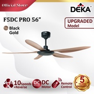 DEKA F5DC PRO F5DCL 56" | F5DCBABYL 46" 5 Blades DC Motor 20 Speed Control + Reverse Ceiling Fan wit