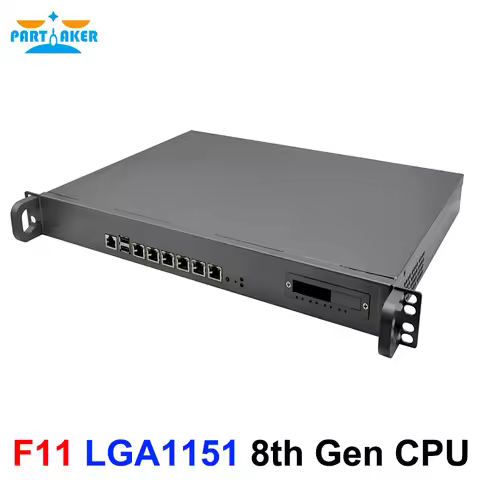 1U Rack Mount Firewall Intel Core i3 8100 i5 8500 i7 8700 6 LAN 2x10 Gigabit SFP OPNsense Pfsense Ne