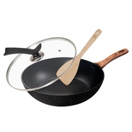 【CookPower 鍋寶】鈦頂極不沾深炒鍋三件組30CM(30炒+30蓋+鏟) IH/電磁爐適用