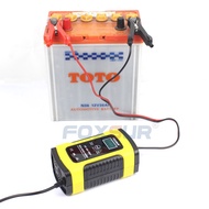 FOXSUR brand 12V 5A Car Battery Charger Motorcycle Battery Charger Battery Pulse Repair