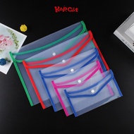 KAP.CAT PVC A6/A5/B4 transparent button document bag Office/School supplies/giveaway
