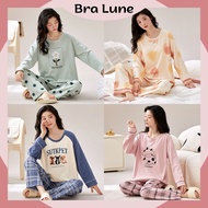 BRALUNE Cute Patterned Cotton Women's Pajamas, Soft Breathable Pajama Women's Pajamas