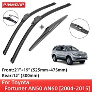For Toyota Fortuner AN50 AN60 2004-2015 Front Rear Wiper Blades Brushes Cutter Accessories J Hook 20