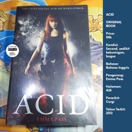ORIGINAL Novel ACID Emma Pass Preloved Import English Dystopian Action Novel Distopia Young Adult Fi