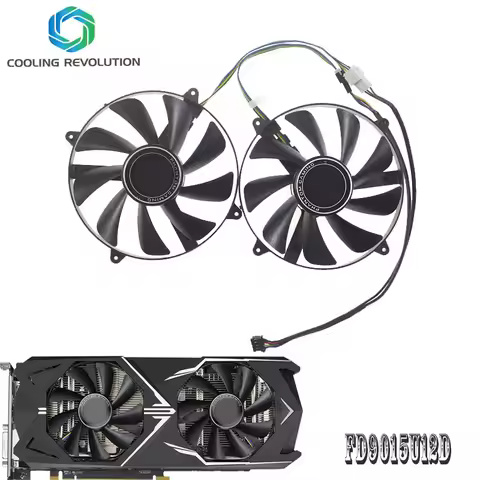 2PCS/lot FD9015U12D 92MM DC12V 0.55AMP 4Pin Graphics Card Fan for ASRock Radeon RX580 8G OC Phantom 
