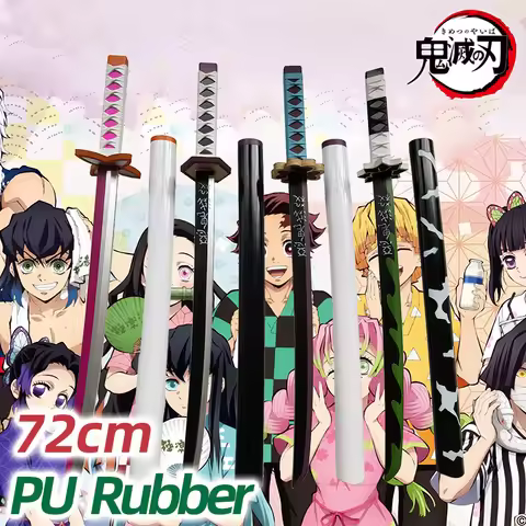 Demon Slayer Katana Sword Original Anime Assembled Cosplay Props Orange Rengoku Kyoujurou Kochou Kan