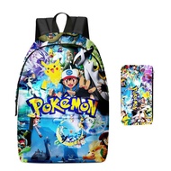 Pokemon Pikachu pattern schoolbag, backpack school bag beg sekolah animation