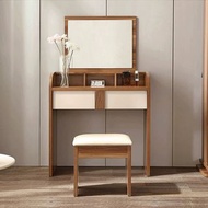 北歐梳妝台簡約現代化妝桌DRESSING TABLE帶凳子收納化妝台