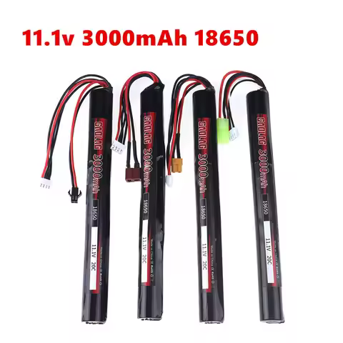 RC LiPO battery 11.1V 3000MAH AKKU Mini Airsoft Gun Battery 3S 18650 RC model Battery With Tamiya/SM