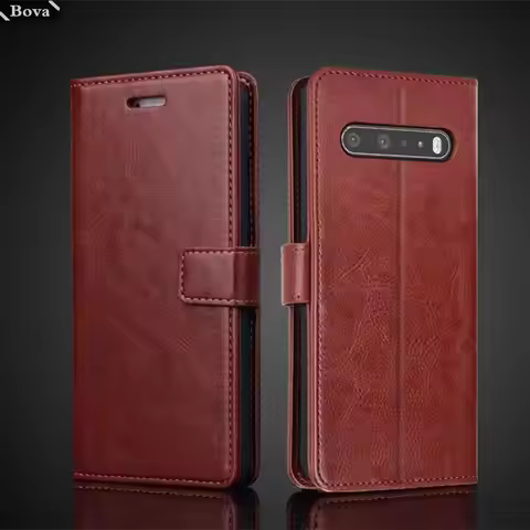 for LG V60 Card Holder Pu Leather Cover Case for LG V60 ThinQ Flip Cover Retro Wallet Bag Fitted Cas