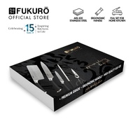 Fukuro Stainless Steel Knife Set 5 Pcs Kitchen Knife Set Chef Knife Japanese Culinary