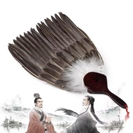 Goose Feather Fan Kongming Feather Fan Zhuge Liang Feather Fan Three-Layer Feather Fan Craft Fan Dra