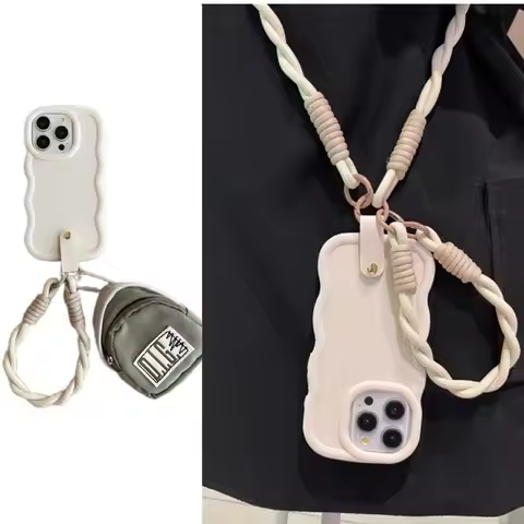 Crossbody Lanyard Silicone Soft Case For Tecno Spark GO 1 2025 2024 2023 2022 2021 2020 Tecno Pop 6 