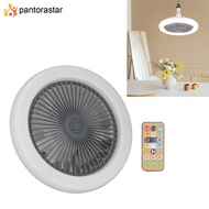 [pantorastar] Small Ceiling Fan With Light Remote Control E27 Lamp Holder Fan Adjustable Speed Enclosed Fan 85‑265V