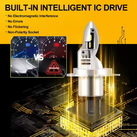 1PCS 1500LM Motorcycle Headlight LED H4 Bulbs Moto LED Motorbike Headlight Lamp 6000K White 12V For 