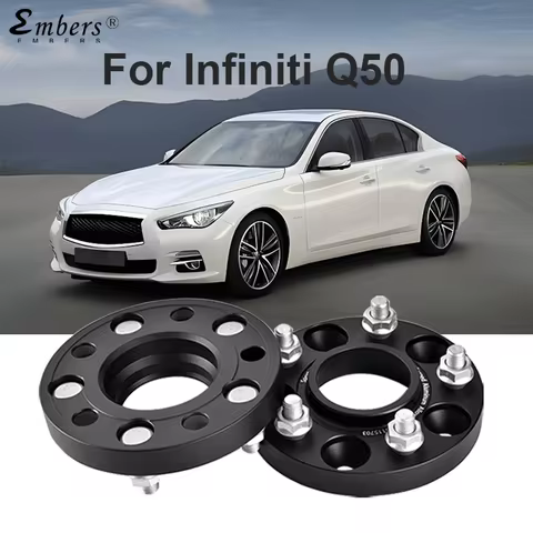Embers For Infiniti Q50 PCD 5X114.3 CB 66.1 M12X1.25 Black Forged aluminum Wheel Spacer Hub Adapter 