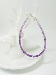 【純銀系列】印度進口紫水晶漸層手鍊