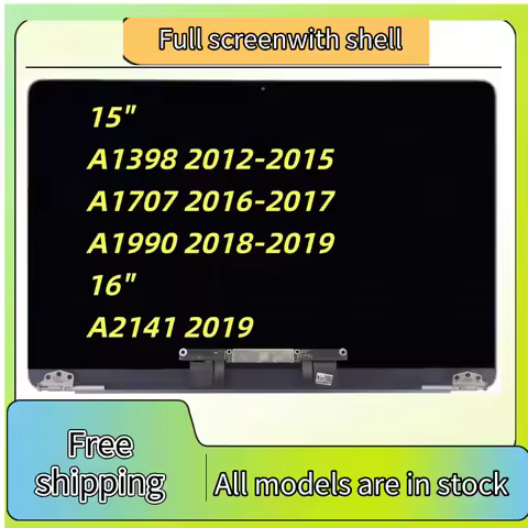 2012-2019 Year Full New for Macbook Pro 15" A1398 A1990 A1707 16" A2141 Full LCD Assembly Space Grey