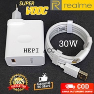 CHARGER REALME ORIGINAL 30 WATT ASLI 100% VOOC WC0506A3HK KABEL DATA/KEPALA CHARGER/ADAPTOR 2/3/5/5I