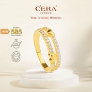 CERA 585 Gold Double Row Love Ring CR5154-F