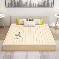 Solid wood tatami bed without backrest Width 1m-1.8m bed frame Solid Wooden Foldable Bed/Single Bed 