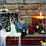 [TOTO] 6Pcs/Set Halloween Horror Miniatures 3D Printed Miniature Spooky Figurines Pumpkin Mini Grim 