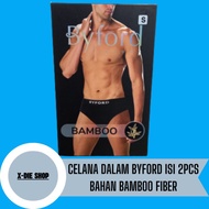 Byford Men's Panties Briefs Contents 2 Pcs Bamboo Fiber Antibacterial