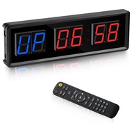 Gym TimerLED Interval Timer Digital Countdown Wall Mounted Clock Fitness TimerDigits Down/Up Clock S