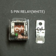 12 Volt 5 Pin Relay  (White)
