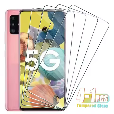 4-1Pcs Tempered Glass For Samsung Galaxy A91 A81 A71 A51 A41 Screen Protector on Samsung A31 A21 A11