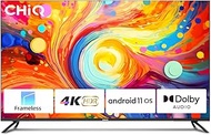 CHiQ G7P Series 4K UHD Android 11 Smart TV | 32 Inch |43 Inch | 55 Inch| Google Assistant | Frameless Display | Inbuilt Chromecast | HDR10 | Netflix Youtube (55 Inch)