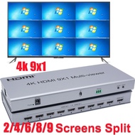 4K 9x1 HDMI Multiviewer Switcher 2x1 4x1 6x1 8x1 HDMI Multiviewer Quad Multi-viewer Seamless Switch