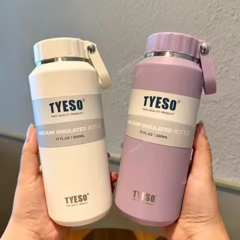 TYESO 510ML/710ML Tyeso Stainless Steel Vacuum Flask Sport Water Bottle Keep Cold and Heat Thermal M