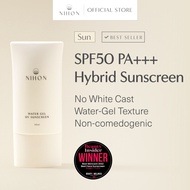 5.5 SALE | NIHON Water Gel UV Sunscreen (50ml) | SPF50 PA+++ | Hybrid | No White Cast | Non-comedoge