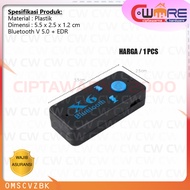 bluetooth 5.0 aux audio receiver mobil car kit 2.4 ghz x6 - bdb