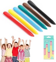 Toddler Wax Crayons, 6 Colours Baby Crayon for Children, Safety and Non-Toxic Wax Crayons, No Dirty 