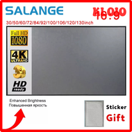 KLOIO หน้าจอโปรเจคเตอร์ผ้าสะท้อนแสง60 100 120นิ้วจอโปรเจคเตอร์ผ้าสำหรับ YG300โปรเจคเตอร์ XGIMI DLP น